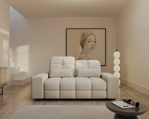 Dvoumístná pohovka s elektrickým výsuvem MAGNELIO PRESTIGE II béžová