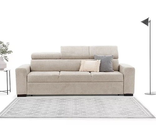 Pohovka nastavitelnými záhlavníky MODENO béžová / krémová