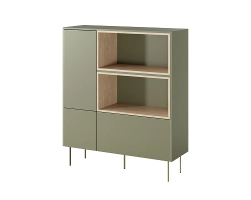Komoda s zásuvkou a nikami DESIN 120 2D1SZ olivová / zelená