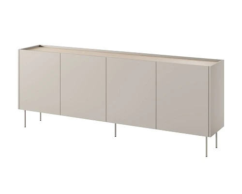 Komoda čtyřdveřová DESIN 220 4D kašmír / šedá