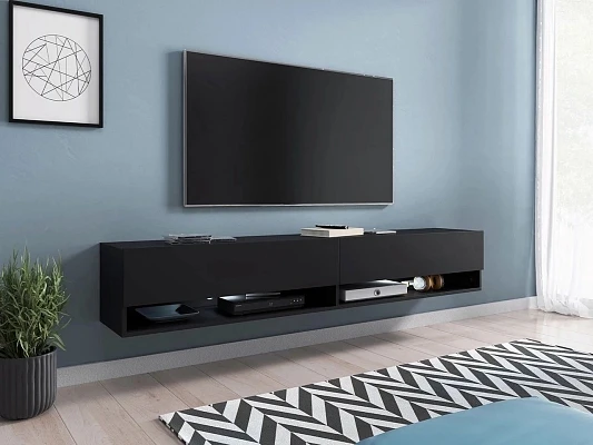 Závěsný TV stolek ADENIK 180cm grafitový
