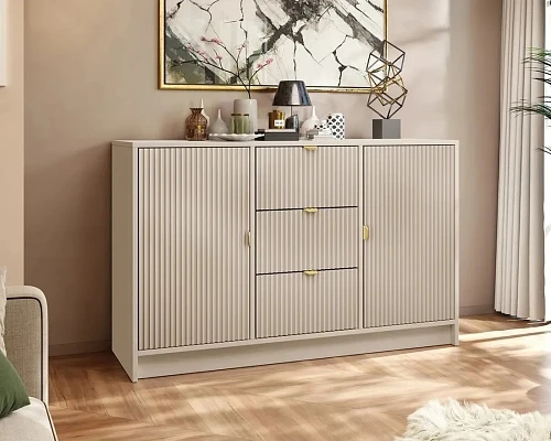 Komoda drážkovaná TIRENO 2D3SZ černá