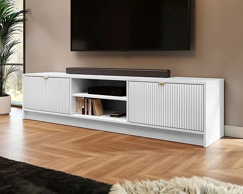 tv stolek  drážkovaná TIRENO 2D3SZ černá