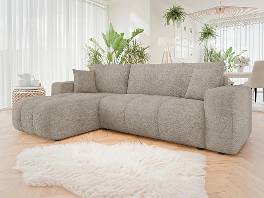 Sedací souprava FURYN L boucle s funkcí spánku a úložným prostorem - Coral 50