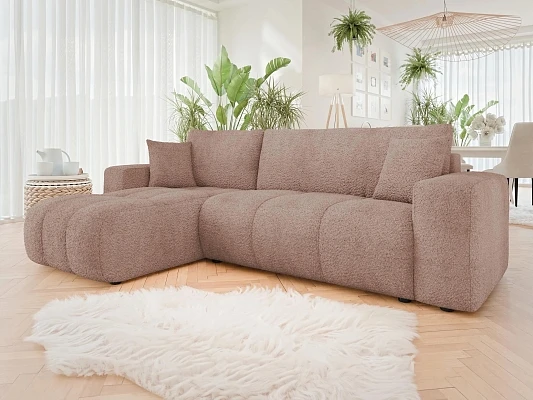 Sedací souprava FURYN L boucle s funkcí spánku a úložným prostorem - Coral 45