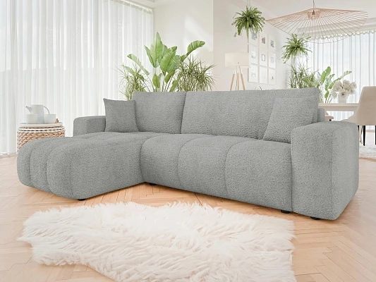 Sedací souprava FURYN L boucle s funkcí spánku a úložným prostorem - Coral 75