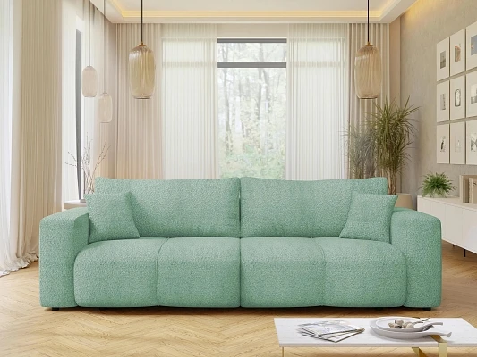 Pohovka FURYN boucle s úložným prostorem a funkcí spánku  - Coral 55