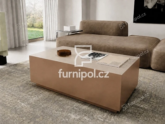 Elegantní konferenční stolek Kašmír - nožky hnědé
