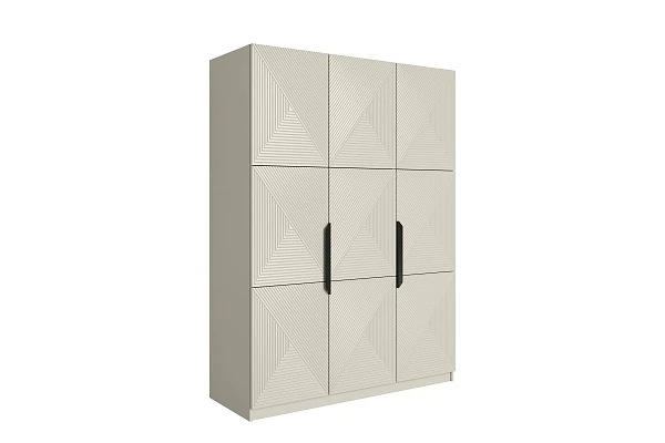 Šatní skříň ASHA 150 cm kašmír černé úchytky