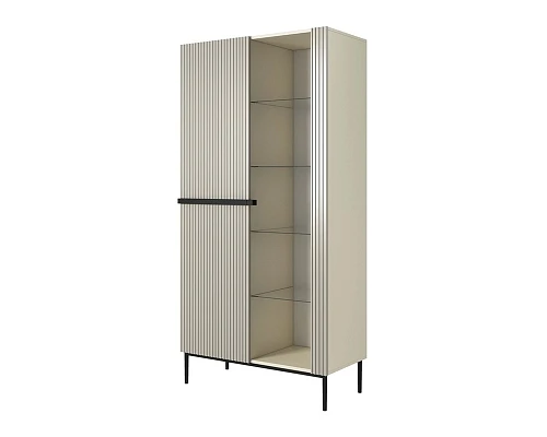 Bogart Vitrína NICOLE 100 cm 2D kašmír / černé nožky