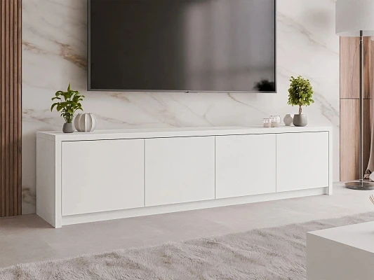 TV stolek SOLID 4D - Biela