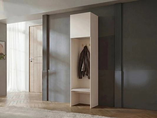 Předsíňová skříň SORENO 58 L-R se sedákem - Macadamia / manila 02