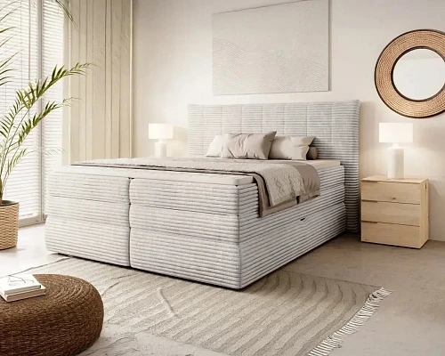 Boxspring zvýšená postel AMBER 160×200 s úložným prostorem Tilia 08 