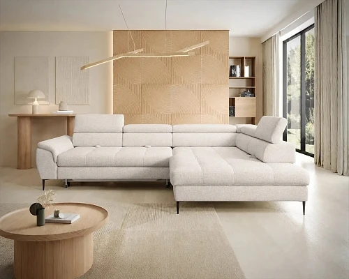 Rohová sedací souprava EMPOLI L Aurora 2 Pearl pravý