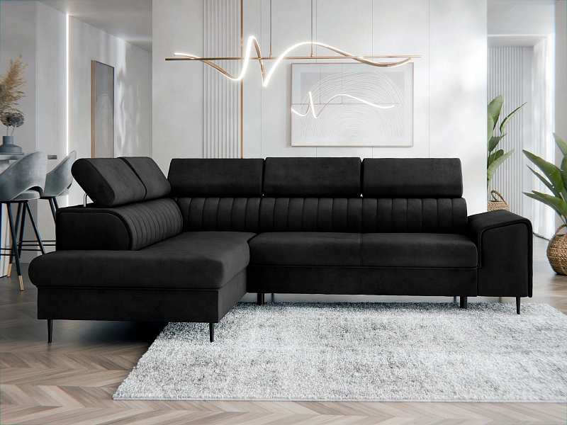 Rohová sedací souprava KADURIN F - Magic Velvet 2217 + Magic Velvet 2219