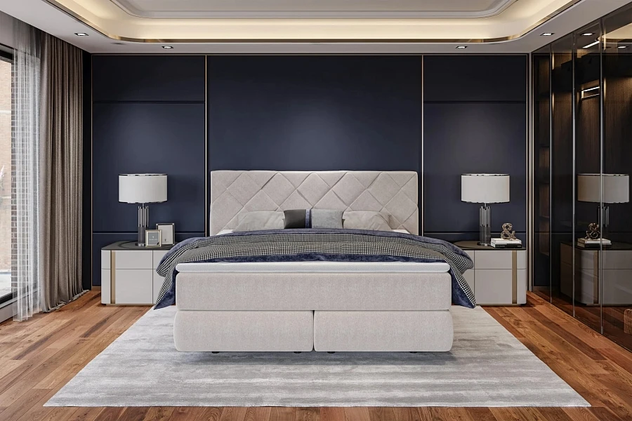 Boxspring postel TREZZO  - 140x200