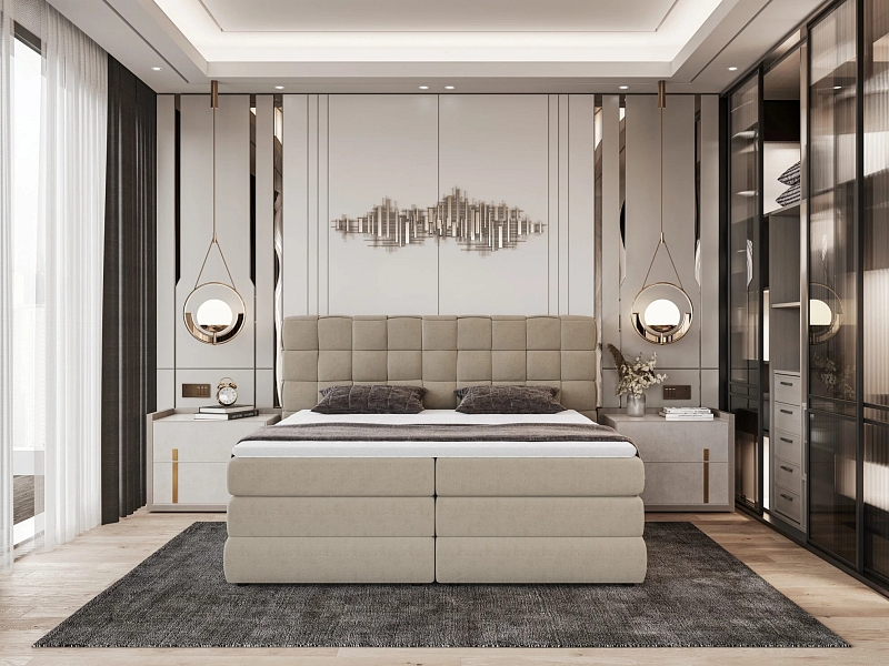 Boxspring postel GUSTO  - 160x200