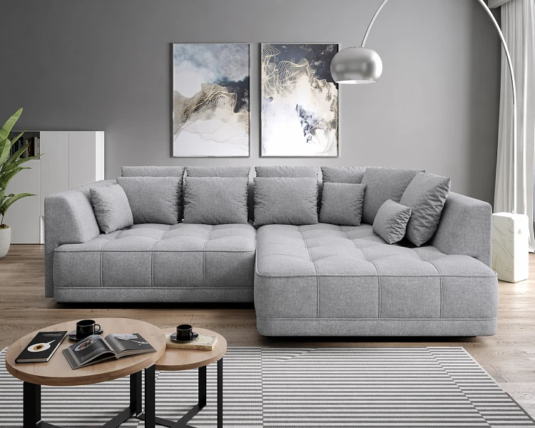 Rohová sedací souprava TIGA BOX s elektrickým výsuvem