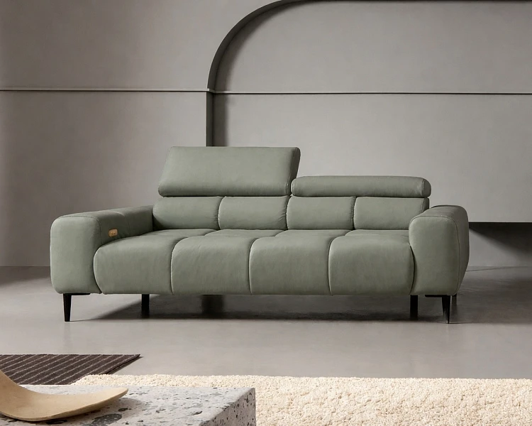 Kožená pohovka PLAZA 2 s elektrickým výsuvem