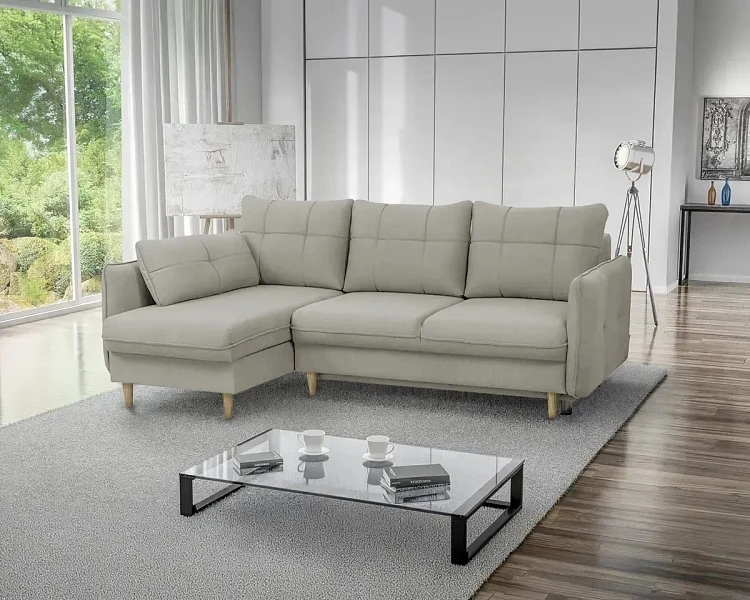 Rohová sedací souprava ARIEL C béžová levá strána 