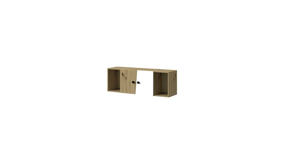 Závěsná police NERO 13 dub artisan / černá mat