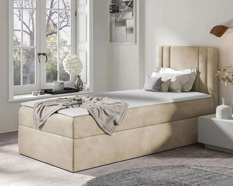Čalouněná postel boxspring CARMEN MINI 100x200 béžová