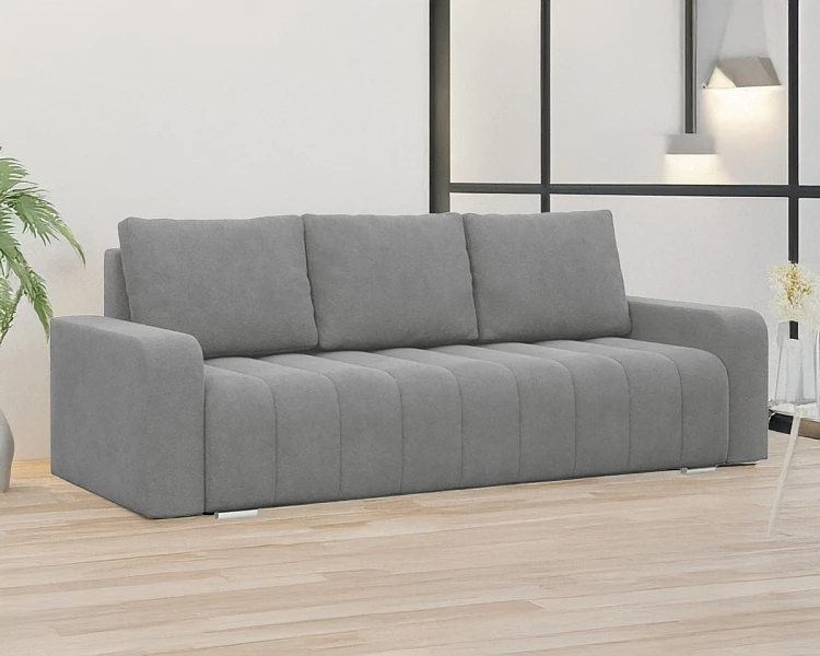 Třímístná rozkládací sedačka ABRIELLE ocelově šedá
