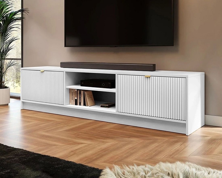 tv stolek  drážkovaná TIRENO 2D3SZ černá