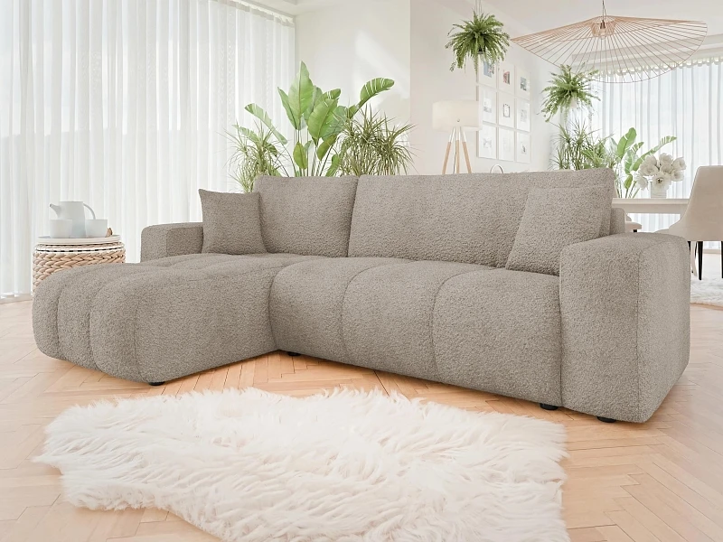 Sedací souprava FURYN L boucle s funkcí spánku a úložným prostorem - Coral 50