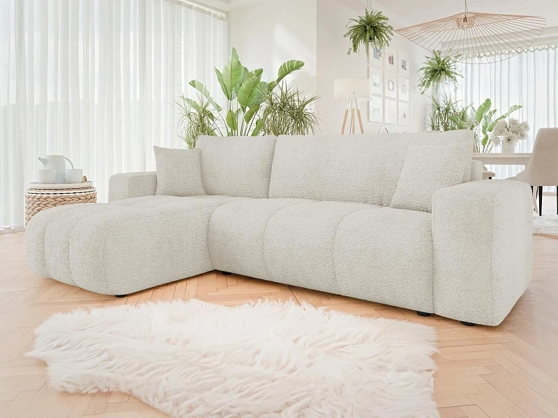 Sedací souprava FURYN L boucle s funkcí spánku a úložným prostorem - Coral 65