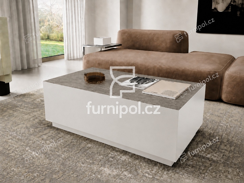 Elegantní konferenční stolek Dark Grey Chicago Concrete