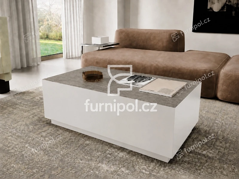 Elegantní konferenční stolek Dark Grey Chicago Concrete
