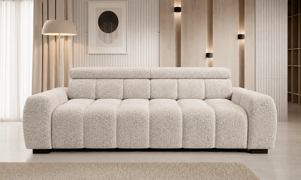 Pohovka BULL BIGSOFA s polohovacími záhlavníky a elektrickým výsuvem