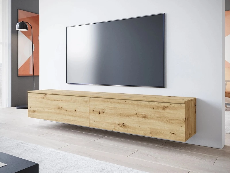  TV stolek D 180 – variabilní pro zavěšení i postavení - Dub artisan