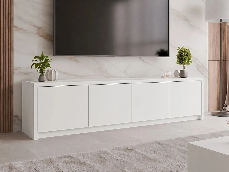 TV stolek SOLID 4D - Bílá