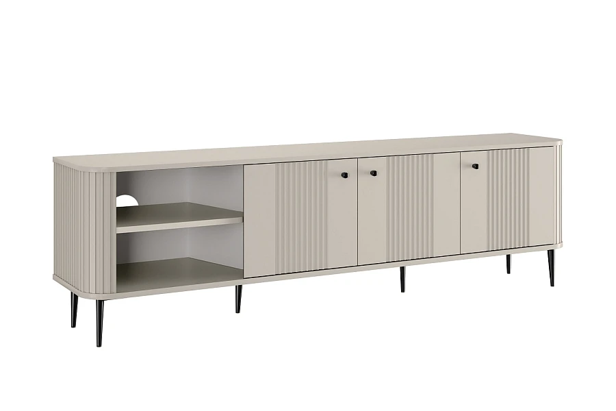 TV stolek Vesper 3D 187 cm - kašmírový / černé nožky