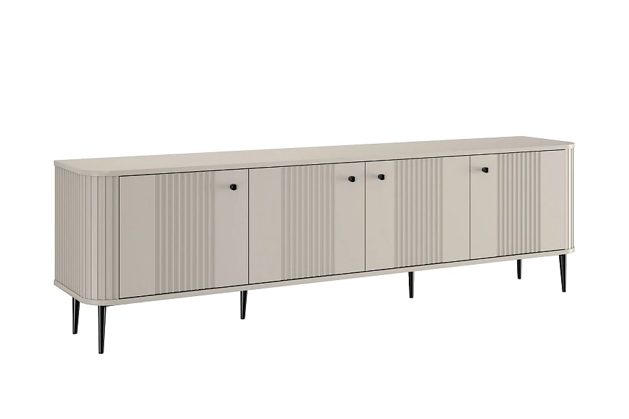 TV stolek Vesper 4D 187 cm - kašmírový / černé nožky