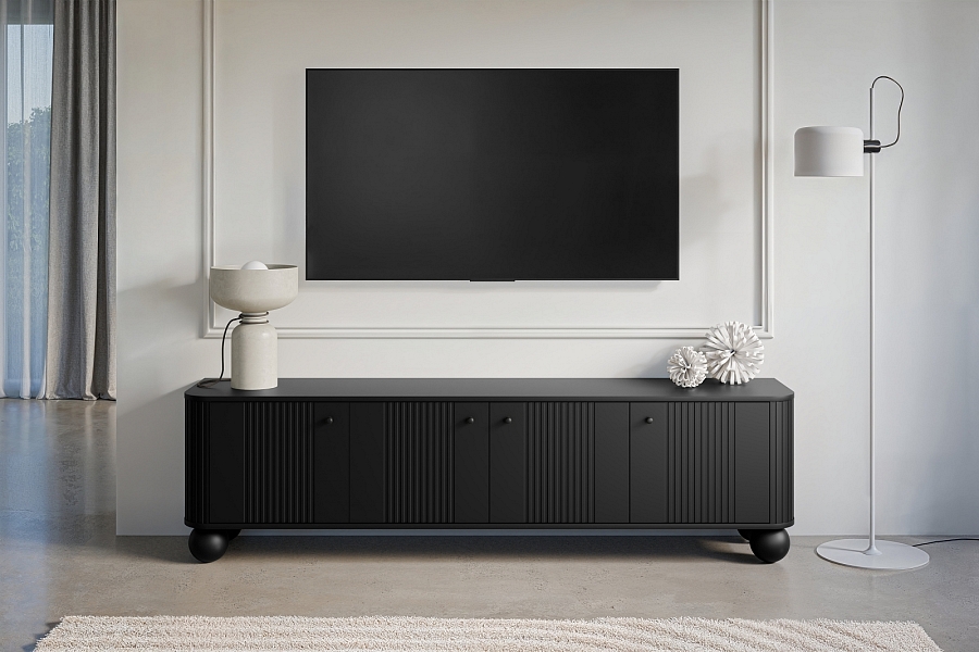 Moderní TV skříňka Vesper 187 cm - Čierna