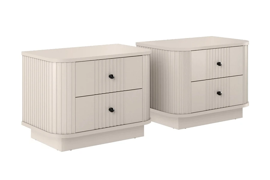 Sada nočních stolků Vesper 56 cm  - Kašmír / černá