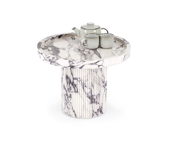 Konferenční stolek AMARETTO / bílý mramor 