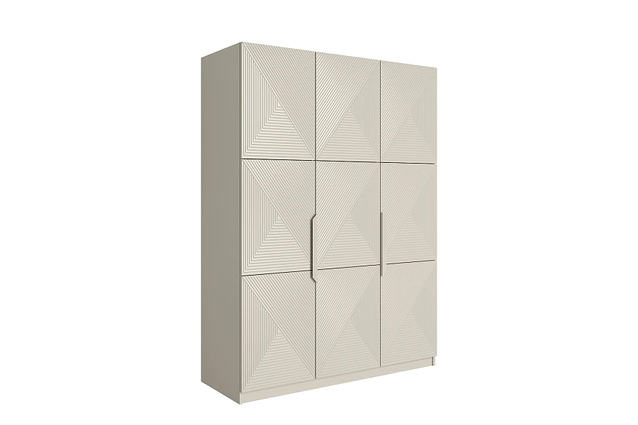 Skříň Asha 150 cm - kašmír / kašmírové kovové úchytky