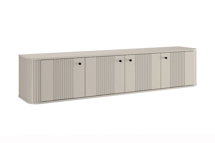 Závěsný TV stolek Vesper 4D 187 cm  - Kašmír / černá