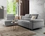 Rohová sedací souprava ANNABELLE L šedá levý roh