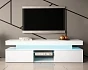 TV stolek GLOSSA 02 s LED osvětlením Bílý
