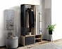 Předsíňová stěna se zrcadlem MILO J 100x189 dub / černý 