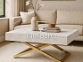 Konferenční stolek SANNA U G 120/200x80 rozkládací zvedací White Chromix 