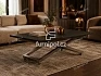 Rozkládací a zvedací Konferenční stolek ZARIA 120/158x80 Black Pietra Grigia