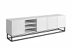 TV skříňka ASHA 200 cm bílý / kovový rám