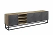 TV skříňka ASHA 200 cm artisan / rivier stone / kovový rám
