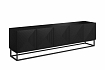 TV skříňka ASHA 200 cm černá na kovovém rámu 